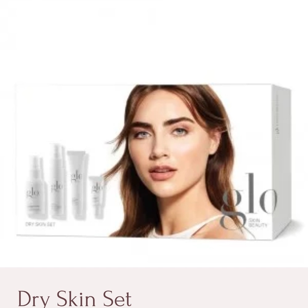 New Glo Skin Beauty Dry Skincare Set cleansing eye cream restoration cream cond